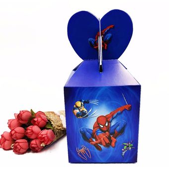 6 unidsset con tema del Hombre Araña dibujo de caramelo cajas de bo 