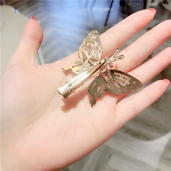 pasadores de flores lazos horquillas de diamantes de imitación Pinzas de pelo para mujer accesorios para el cabello con perlas de cristal y mariposas 