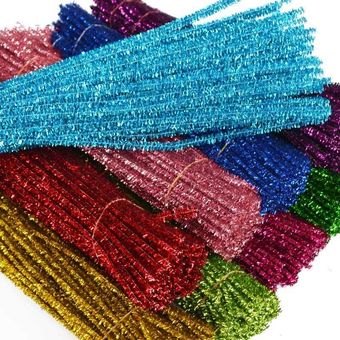 100 piezas niños palos de felpa colores del arco iris DIY Devoloping j 