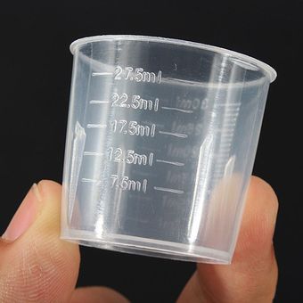 1pcs 1 oz 30ml Medida de plástico graduada de medición Medicina Copas Líquido-White 