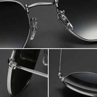 Diseño de marca de gafas de sol de piloto vintage de metalmujer 