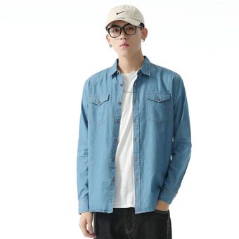 camisa vaquera sin manga hombre