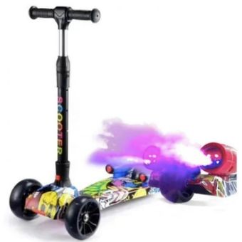 Monopatín Patineta Niña Niño Scooter 3 Llantas Bebe Humo Usb Azul - La  Tiendita del Bebé