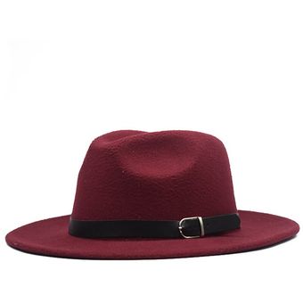 Sombrero Fedora de lana de invierno a la moda para hombre y mujer  s 