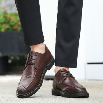 Zapatos Formales Para Hombre Zapatos De Cuero Oxford De Negocios Británicos Marrón 