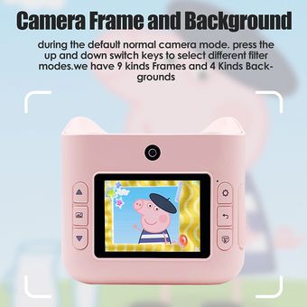 cámara Digital de vídeo 1080P bonita cámara de fotos con impresión térmica juguetes para niños Cámara de impresión instantánea para niños y niñas 