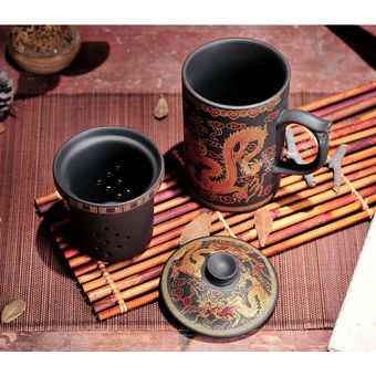 taza de Taza de té Pu'er con filtro taza de cerámica 