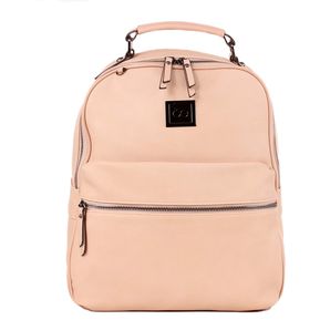 Bolsa Backpack Cloe con Bolsillo Frontal color Nude para Muj...