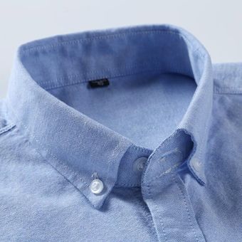 Camisa de algodón Oxford de 100% para hombre,camisa informal #Gray 