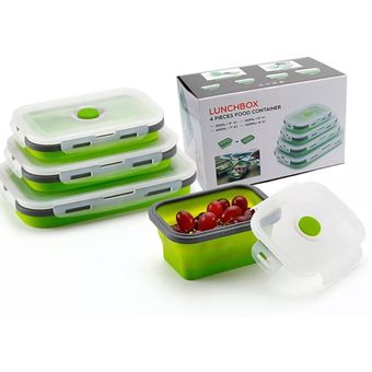 Topper Plegable para Alimentos Box Lunch Verde