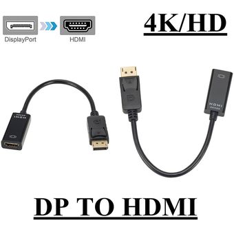 convertidor Adaptador de pantalla a HDMI 4K macho DP a HDMI hembra 