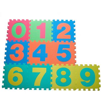 Juego Puzzle Tapete Niños Numeros 0- 9 10 Piezas Fomi