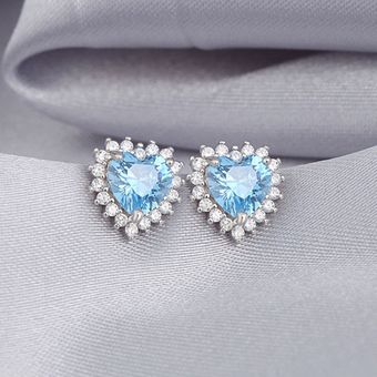 PUERTAS DE OCÉANO PURE OCÉANO Forma Sweet Sudadds Fashion Diamonds Pendientes y Plata 