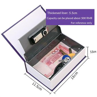 Mini LIBRO DE Metal hucha alcancias caja de ahorro de papel caja de 