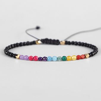 12 Constelaciones Lucky Stone 3 Mm Siete Chakra Pulsera Y De 