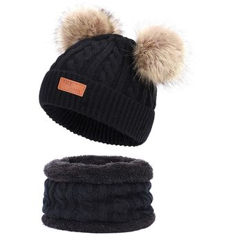 #Black Bebé sombrero de la bufanda traje nuevo traje de o 