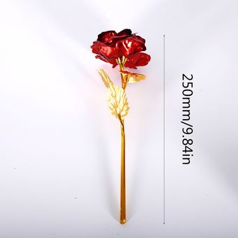 flor artificial de Rose amante de lámina plateada flor rosa decoración de la boda 