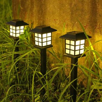 Lámparas solares impermeables para jardín,luz LED nocturna para camino 