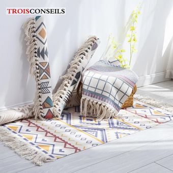 alfombra de algodón y l Alfombra de noche estilo Retro bohemio 2020 