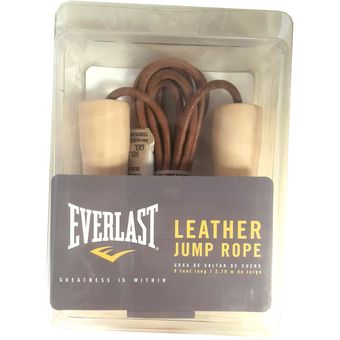 Cuerda De Salto Cuero Y Madera Everlast –