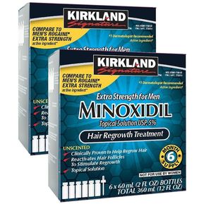 Minoxidil 5% - 12 Frascos Para Crecimiento Capilar Barba Y Bigote