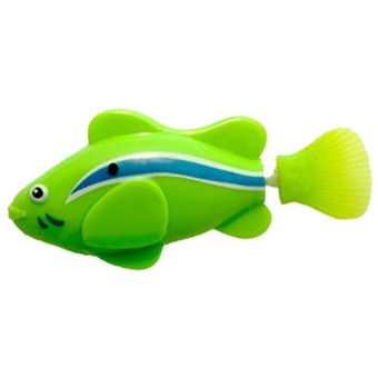 tanque de pesca juguete de mascota con batería activada novedad de juguetes de baño decorativos Pez electrónico divertido para nadar 