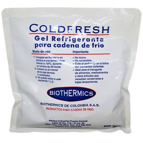 Gel refrigerante Biothermics X 300 g reutilizable cadena de frio