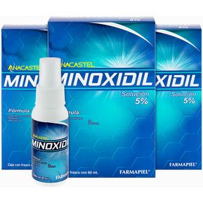 Minoxidil 5% tratamiento para cabello y barba 60ml- 3 Pack
