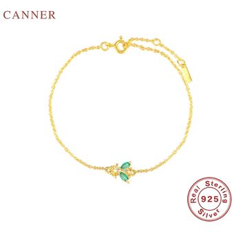 Canner Ins Color Bees Lady Pulsera Plateada 925 Sterling 925 