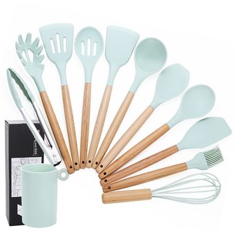 Set de utensilios de cocina de utensilios de cocina de silicona 