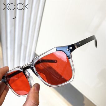 gafas de sol de Estilo Vintage para hombre y mujer anteojos de sol unisex con marco transparente 