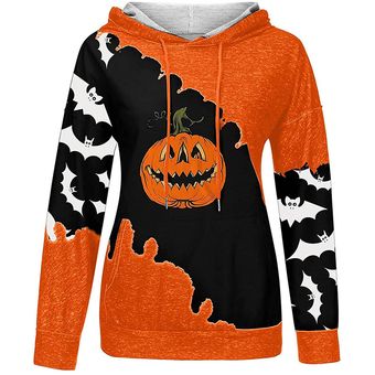 Unisex Halloween Sudadera con Capucha Estampada con Mangas Largas Unisex Halloween Sudadera con Capucha Estampada con Mangas Largas