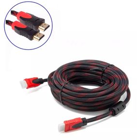 Cable hdmi de 10 metros enmallado rojo 1080p INDEPENDIENTE