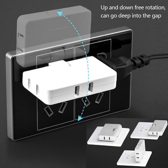 Toma de corriente de rotación de 180 grados, enchufe retráctil oculto de  potencia, 3 tomas de corriente de la UE + puertos de cargador USB -  Historial de precios y revisión