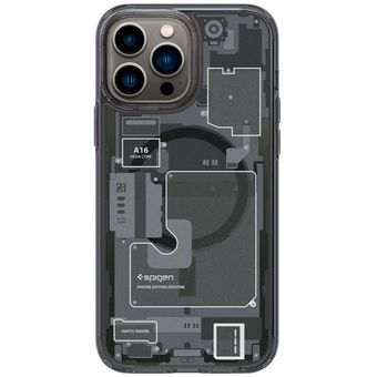 Estuche spigen hybrid iphone 13 ultra zero one con magsafe color negro