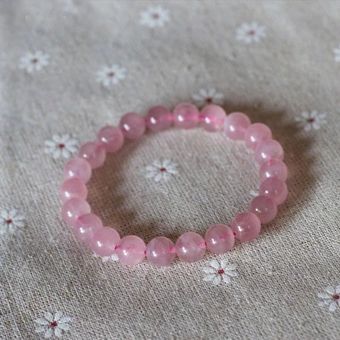 Steenya 6 Mm Rosa Rosa Pulsera Elástica Elasticidad Piedra 