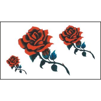 Tatuajes de flores Cuerpo impermeable Tatuajes temporales 