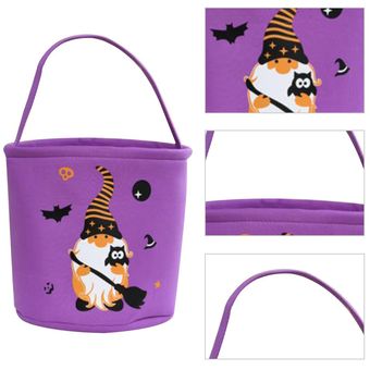 Bolsas de Halloween Truco o bolsas de invitación Bolsas de dulces de Halloween Bolsa de regalo de calabaza y Púrpura 