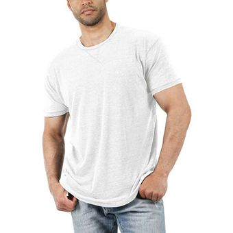 Camiseta holgadas de moda blusa casual de verano de cuello redondo para hombre 
