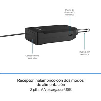 Sistema De 2 Micrófonos Inalámbricos Con Receptor Vhf Color Negro