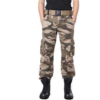 Pantalones de Camuflaje militar para hombre pantalones sueltos de a 