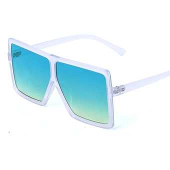 Retro Gradientemujer Retro gafas de sol cuadradas grandes Sra 