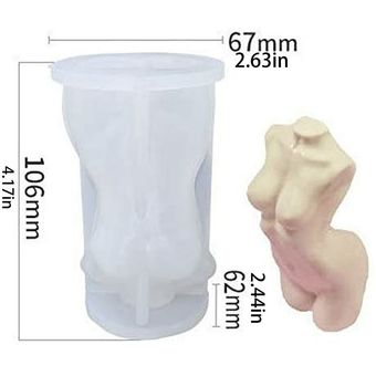 Hombres Mujeres Cuerpo Forma 3D Molde de silicona Hogar Jabón Artesanía Decoración Molde de vela 