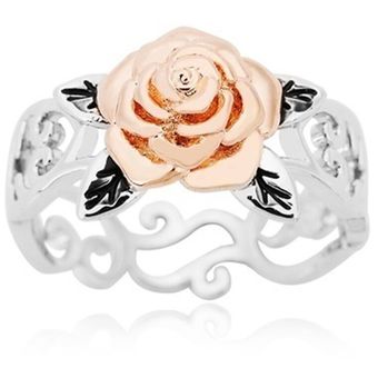 Anillo De Compromiso Femenino Antiguo Anillo De Flor Gótica 
