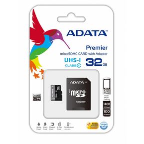 Memoria microSDHC UHS-I 32GB Adata Clase 10 con Adaptador