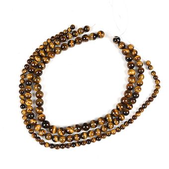 Perlas De Gemas De Ojos De Tigre Amarillo Natural 6-14 Mm De 