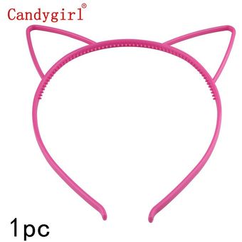 corona de Pascua banda plástica para cabello 1 unidad accesorios para el cabello regalo Diadema con orejas de gato para niñas y bebés 