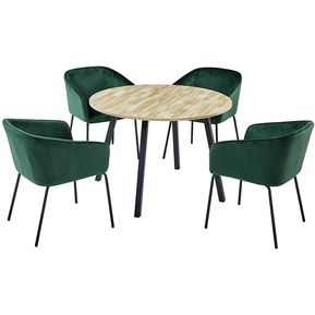 Set comedor mesa redonda con sillas