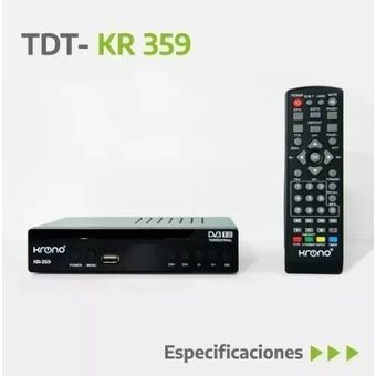 Decodificador Krono Tdt Receptor Tv Digital Dvb Hdmi Antena 