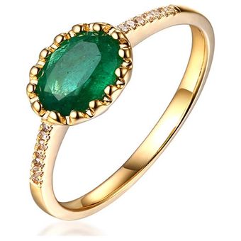 Anillo Abierto Ajustable Transparente Sra Emerald Silver De Anillo Abierto Ajustable Transparente Sra Emerald Silver De